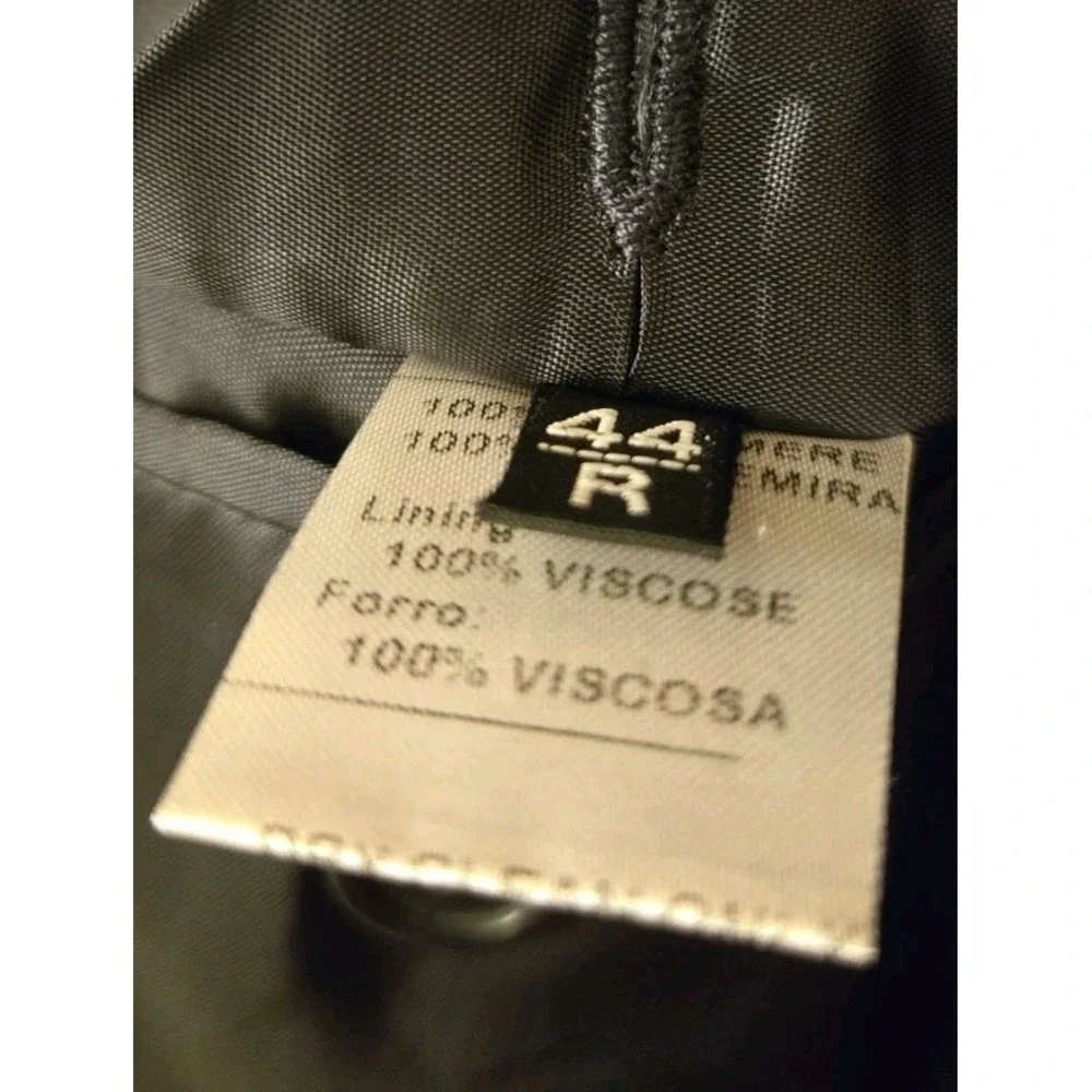Hathaway Platinum 100% Cashmere Sport Coat Blazer Black 44R Classic Tailored Fit